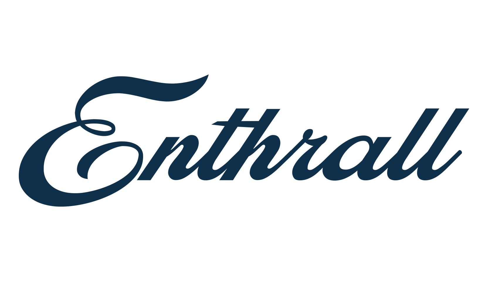 Enthrall, fancy old school decorative script calligraphy font preview