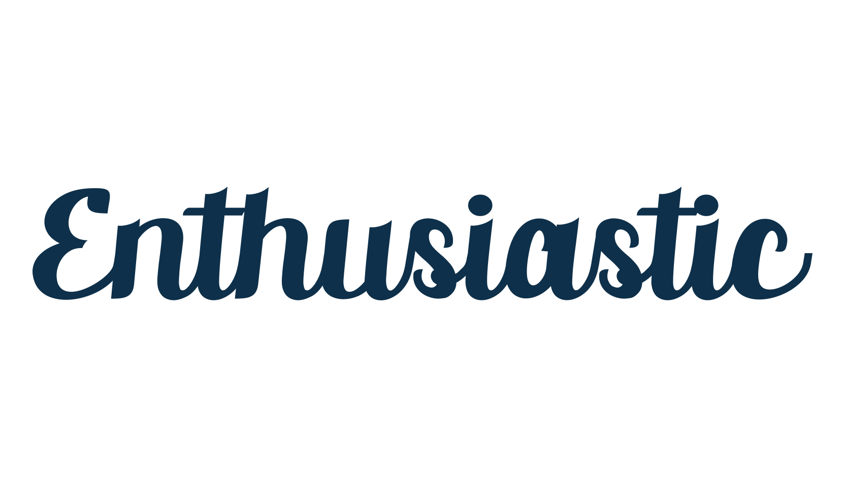 Enthusiastic, various font preview