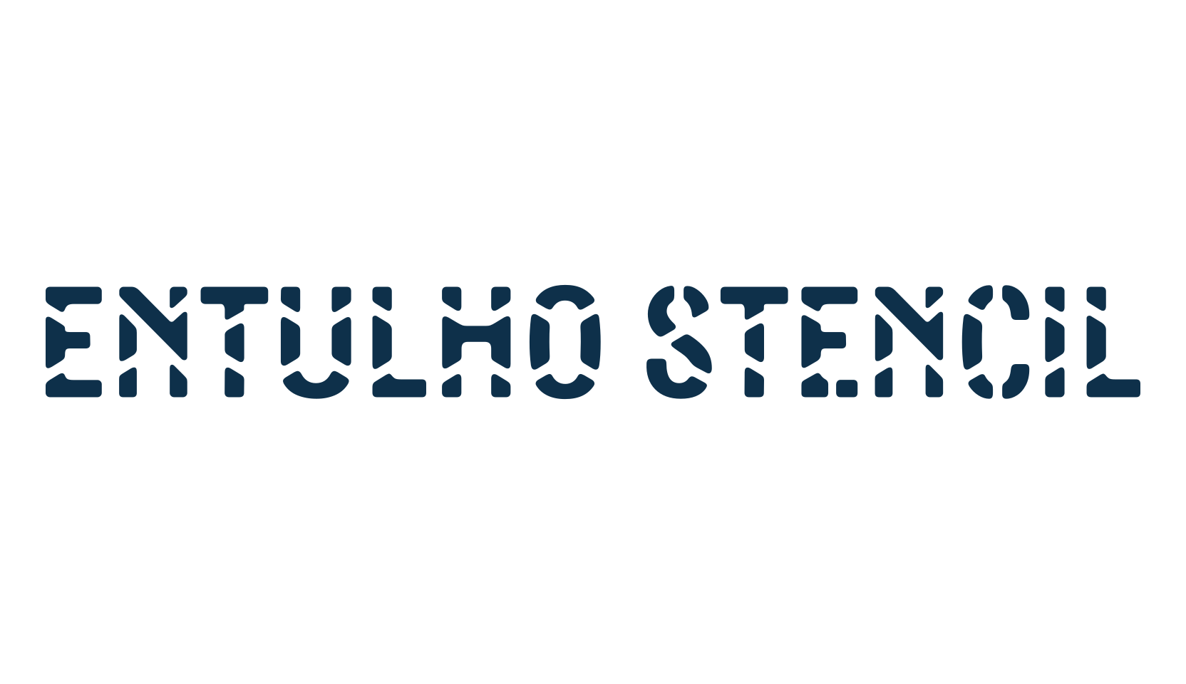 Entulho Stencil, fancy stencil, army decorative font preview