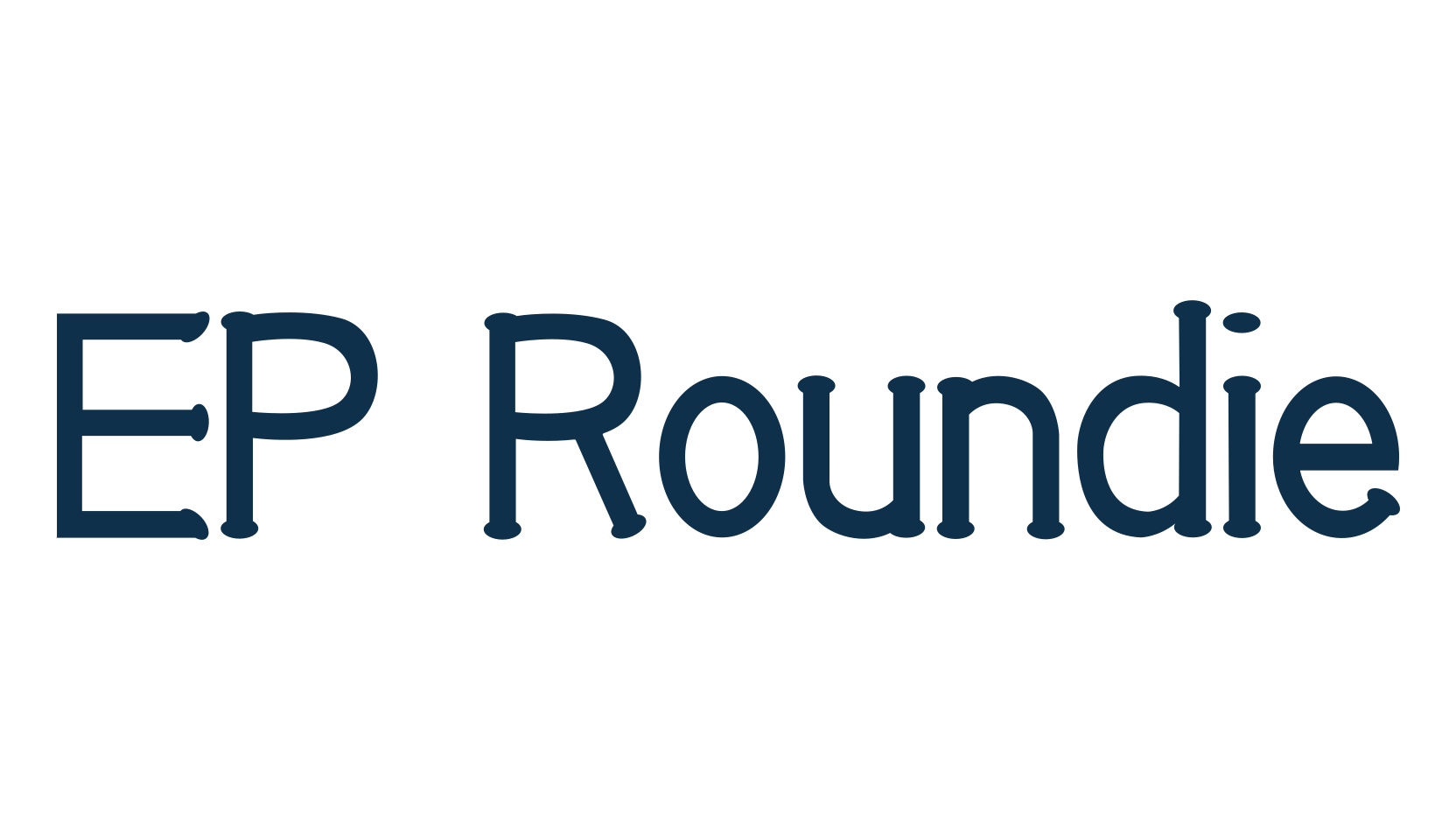 EP Roundie, fancy various decorative font preview