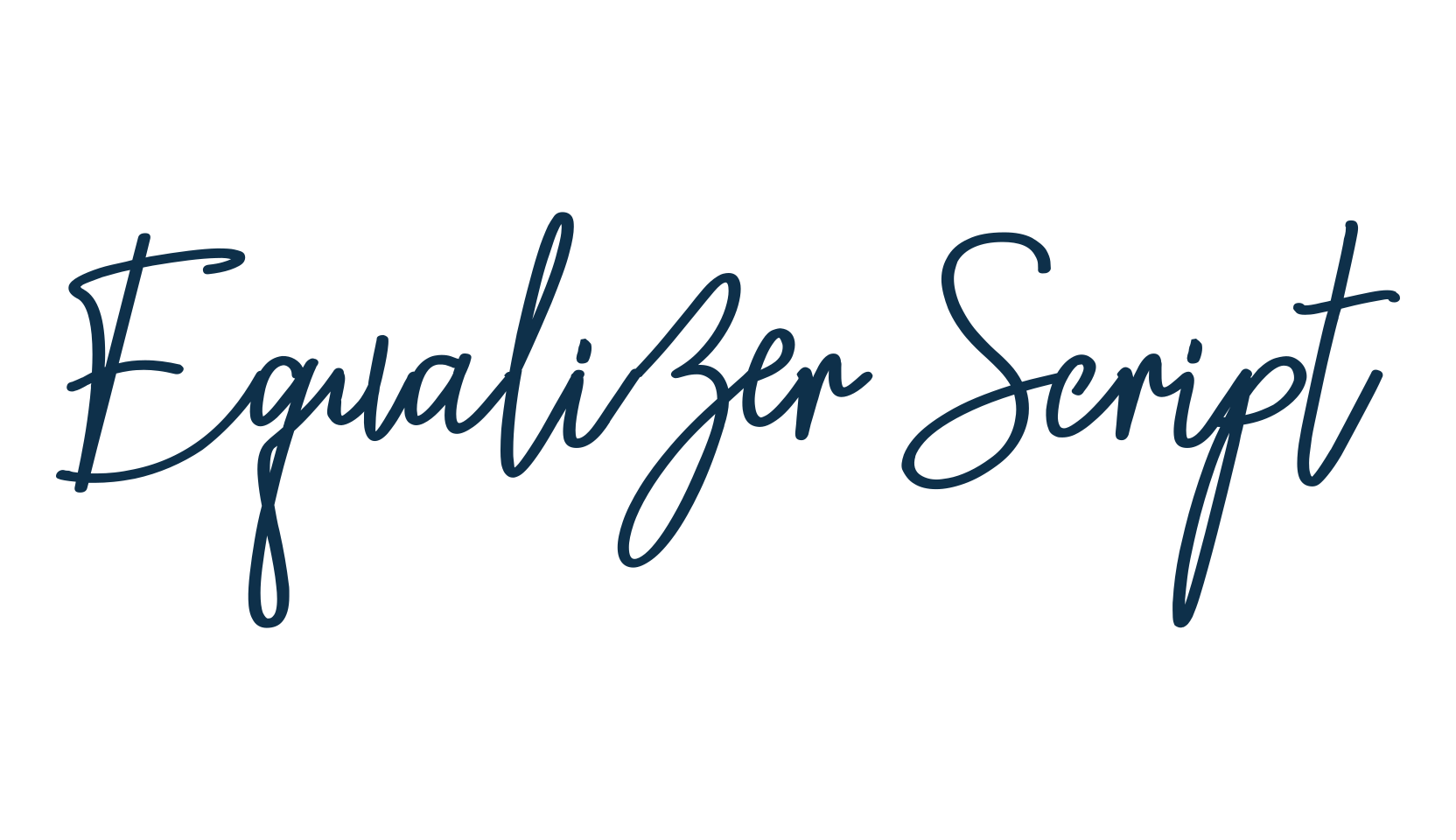 Equalizer Script, script handwritten fancy decorative calligraphy font preview
