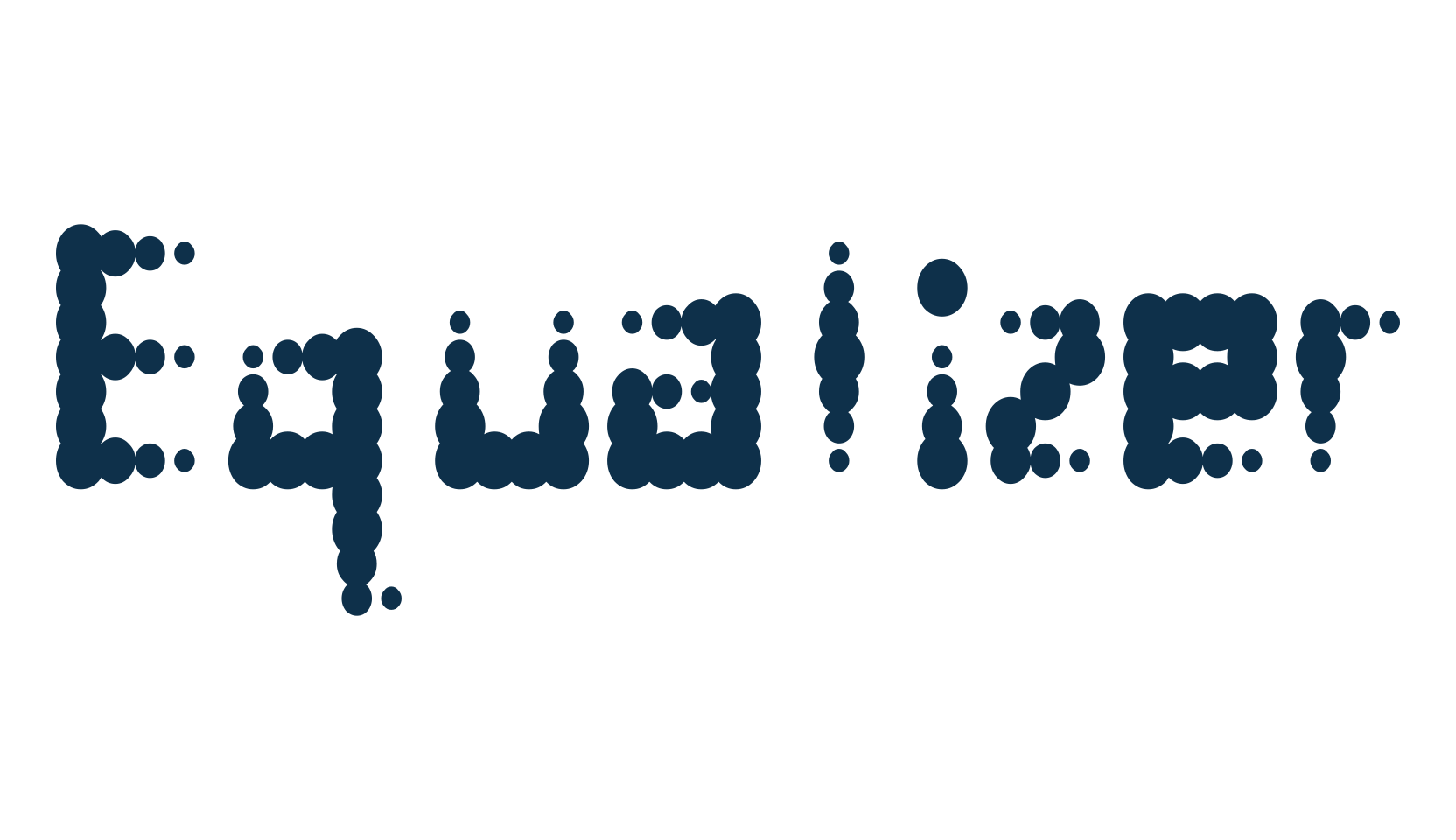 Equalizer (equalizer), fancy distorted decorative font preview