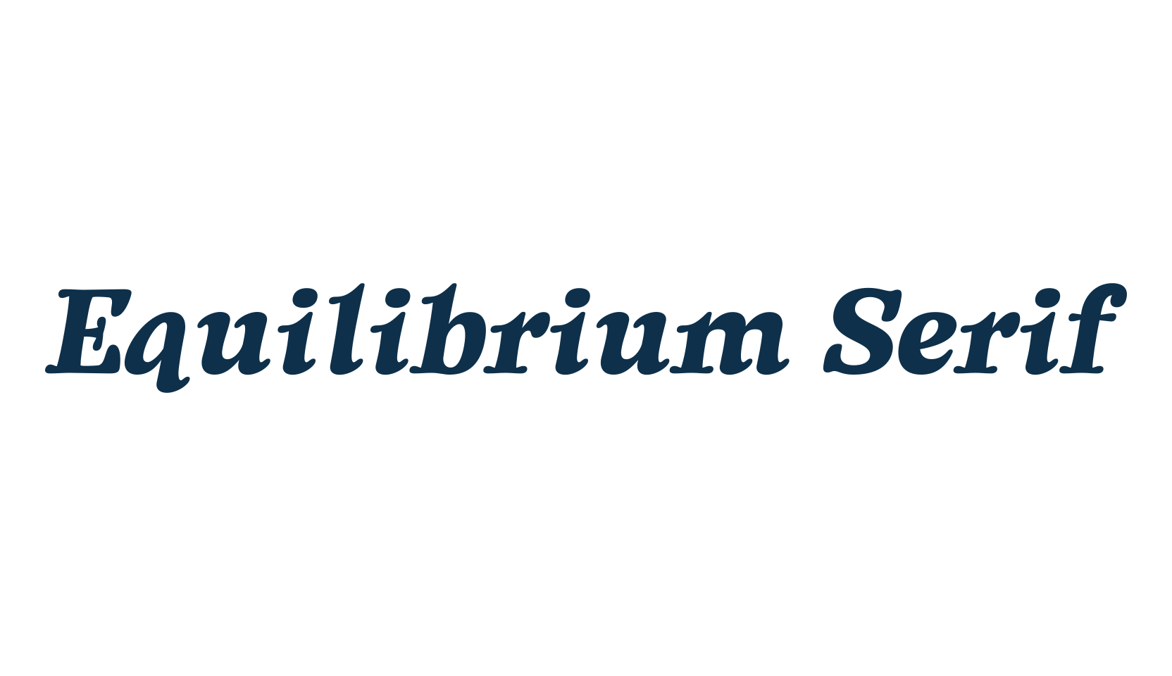 Equilibrium Serif, fancy retro decorative font preview