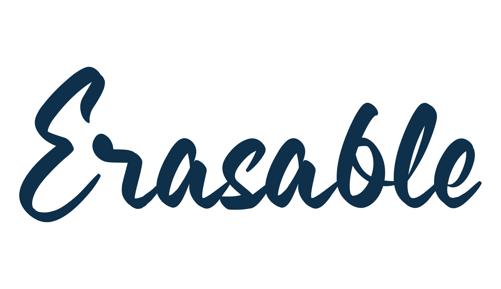 Erasable, fancy decorative font preview