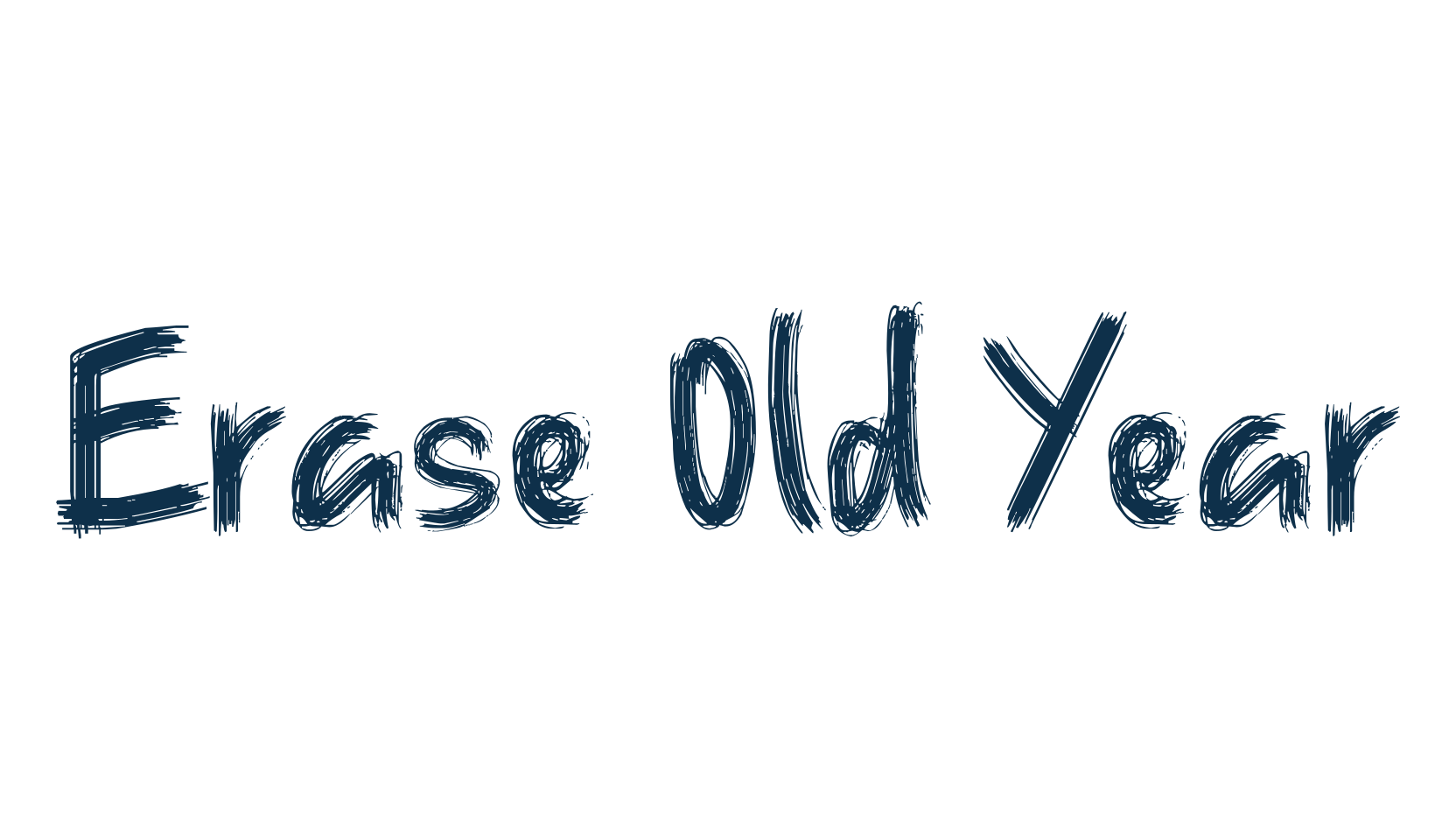Erase Old Year, trash font preview