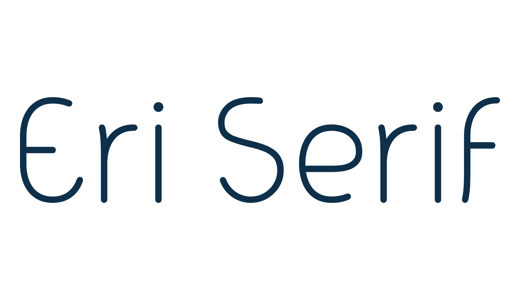 Eri Serif, fancy various basic font preview