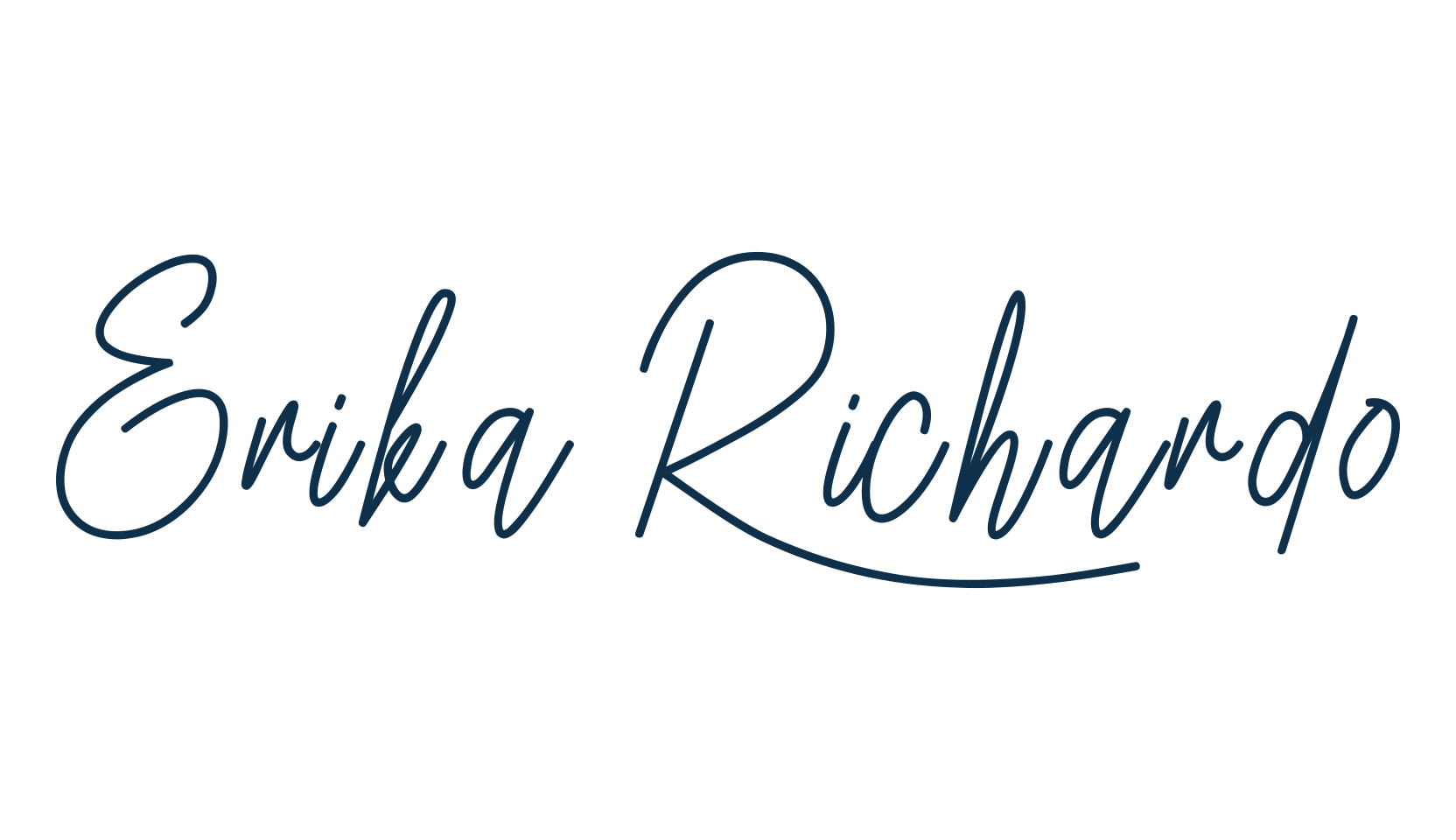 Erika Richardo, handwriting font preview