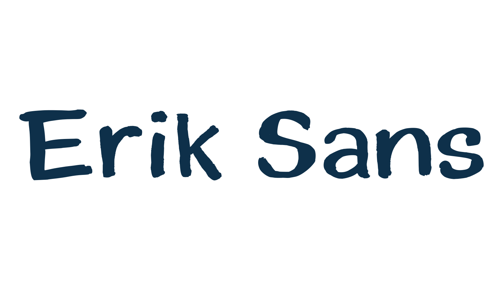 Erik Sans, script handwritten fancy decorative calligraphy font preview