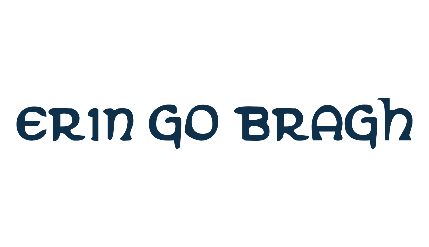 Erin Go Bragh, celtic font preview