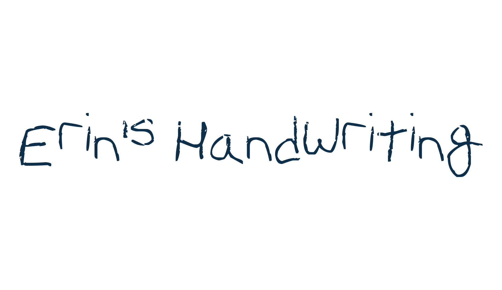 Erin's Handwriting, handwriting font preview