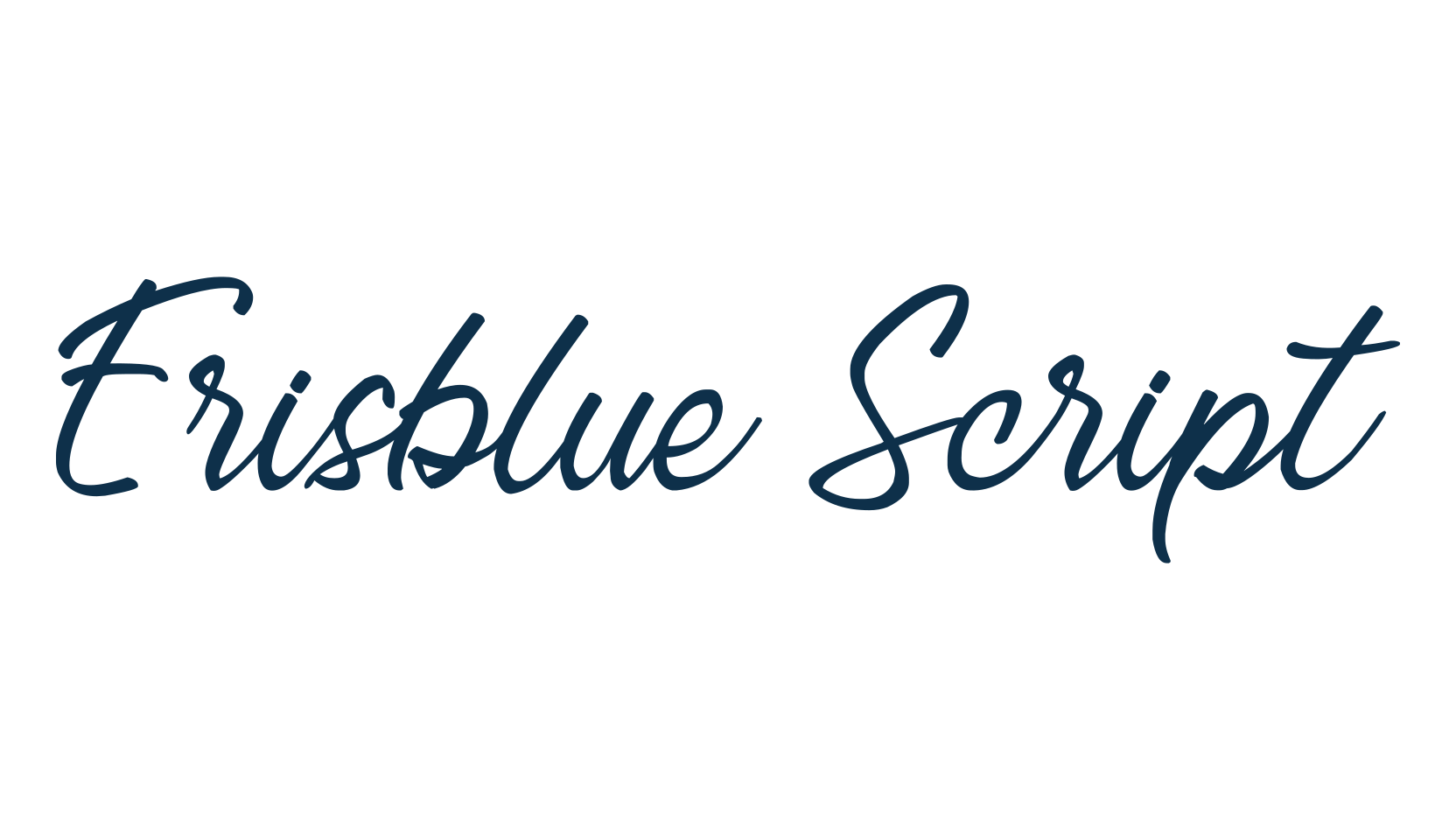 Erisblue Script, calligraphy font preview