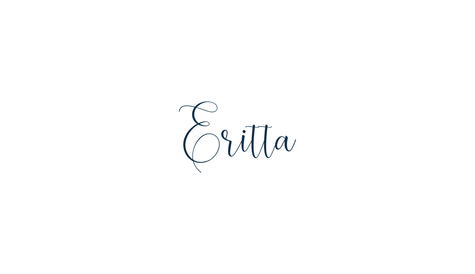 Eritta, handwriting font preview
