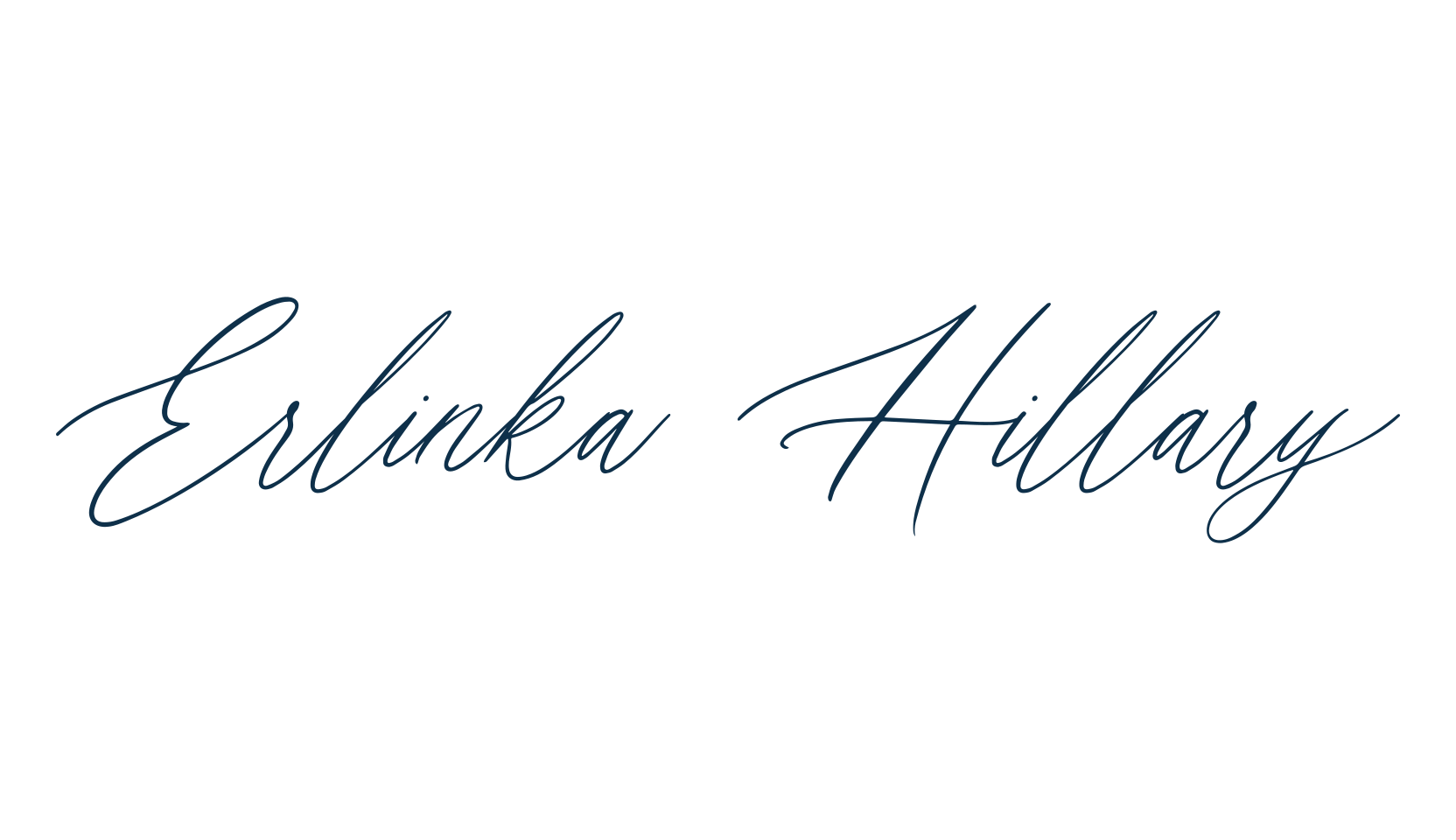 Erlinka Hillary, calligraphy font preview