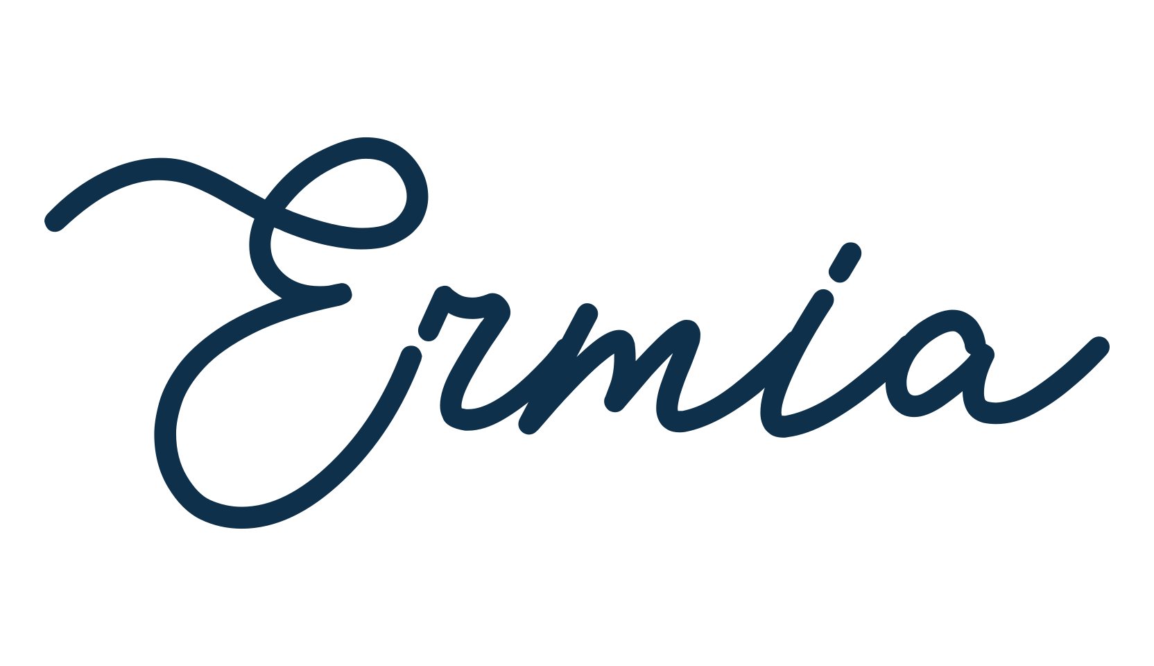 Ermia, script handwritten fancy decorative calligraphy font preview