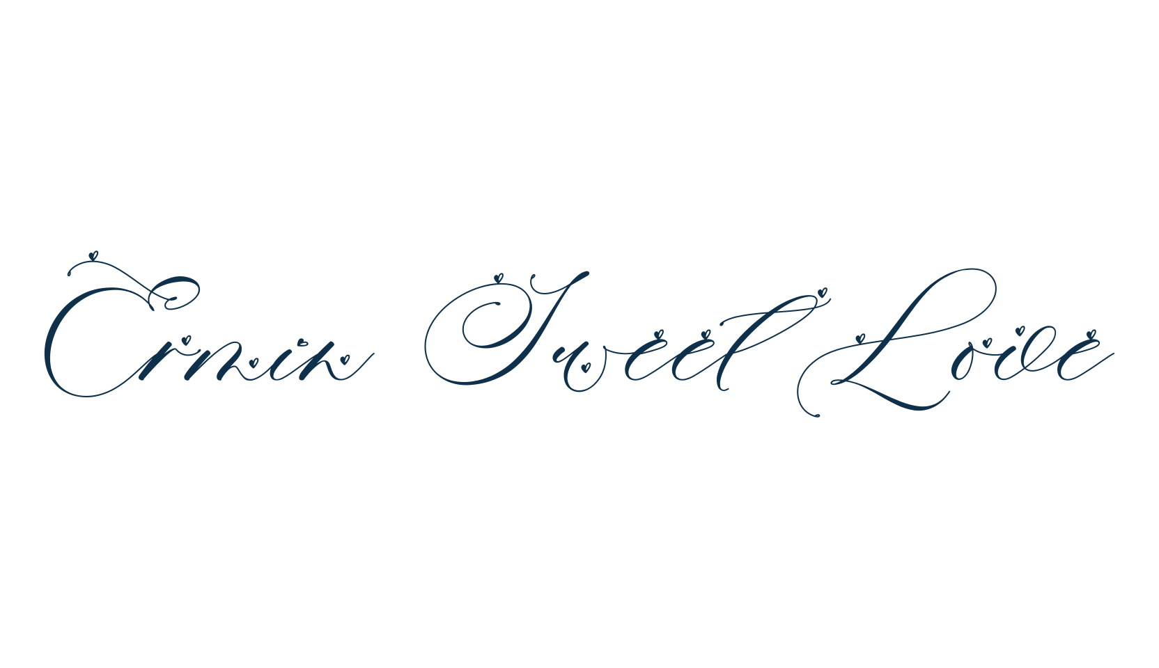 Ermin Sweet Love, script calligraphy fancy decorative font preview