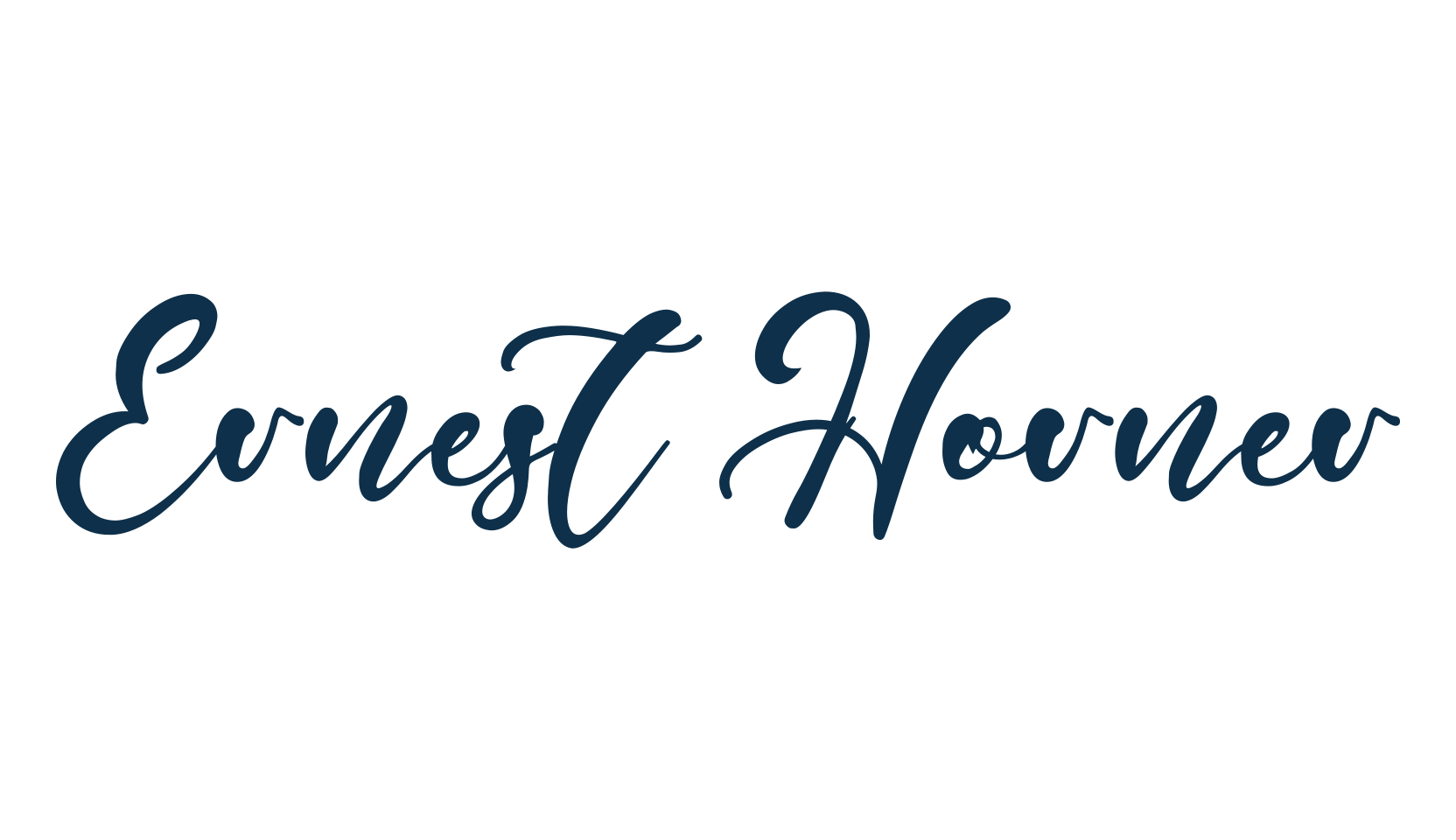 Ernest Horner, handwriting font preview