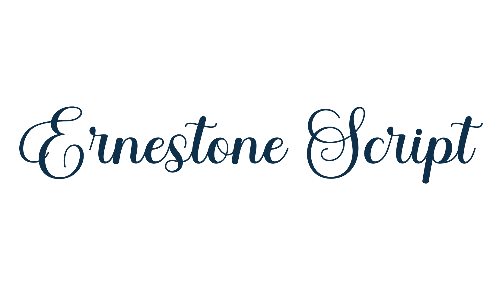Ernestone Script, script calligraphy fancy decorative font preview