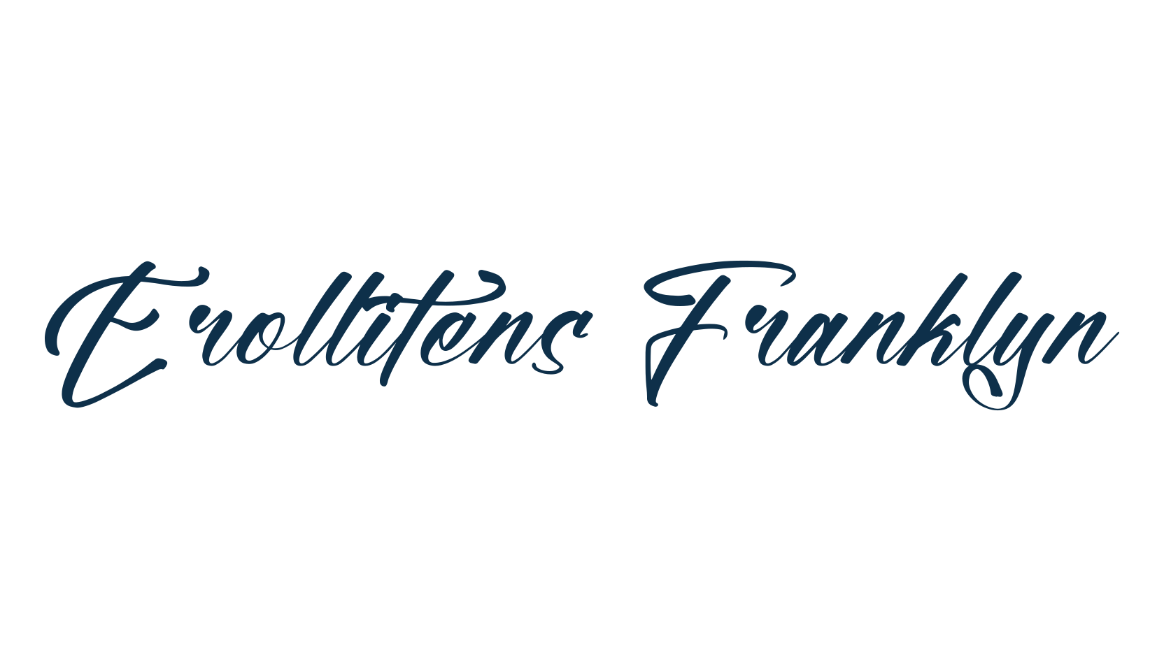 Erollitens Franklyn, script handwritten fancy decorative calligraphy font preview