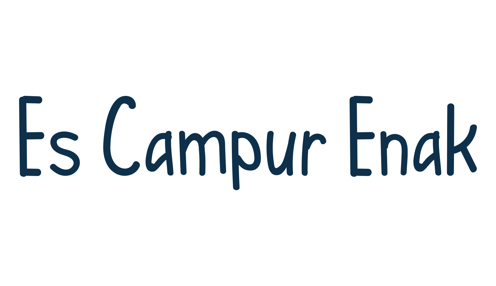 Es Campur Enak, script handwritten fancy decorative calligraphy font preview
