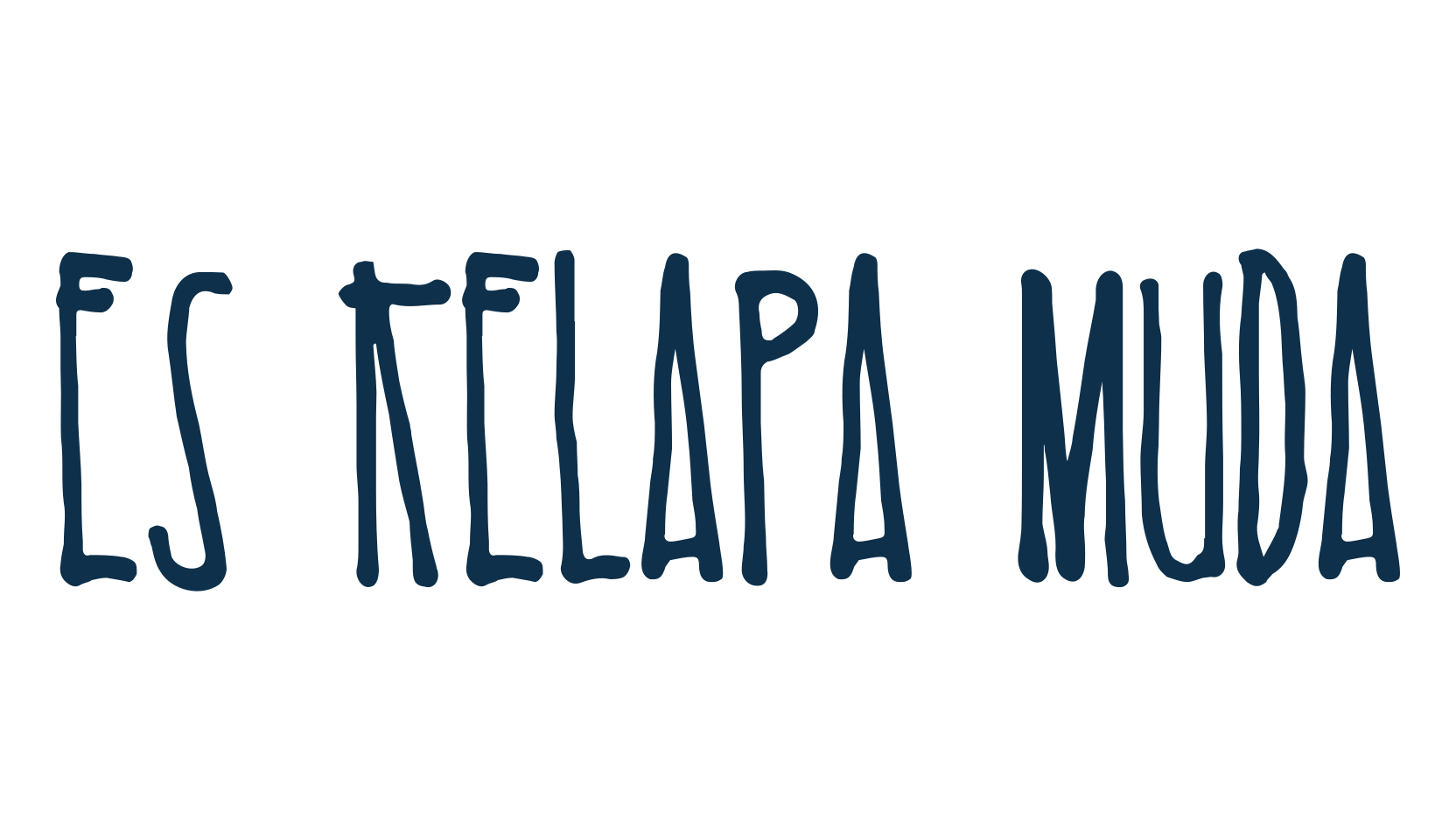 Es Kelapa Muda, script handwritten fancy decorative calligraphy font preview
