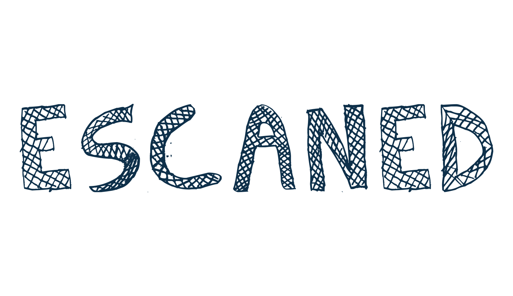 Escaned, fancy decorative font preview