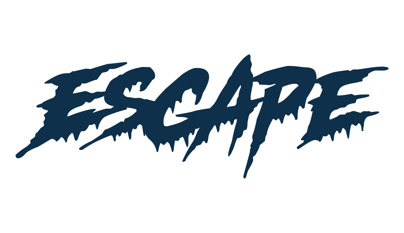 Escape (escape-2), script trash fancy decorative calligraphy font preview