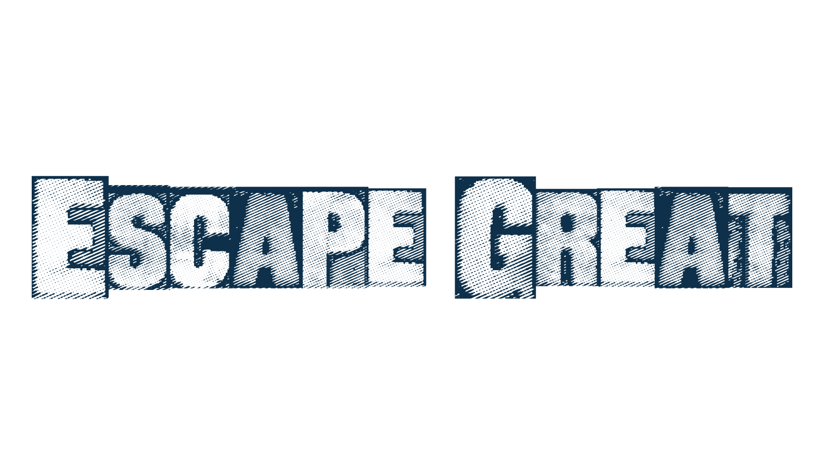 Escape Great, eroded font preview