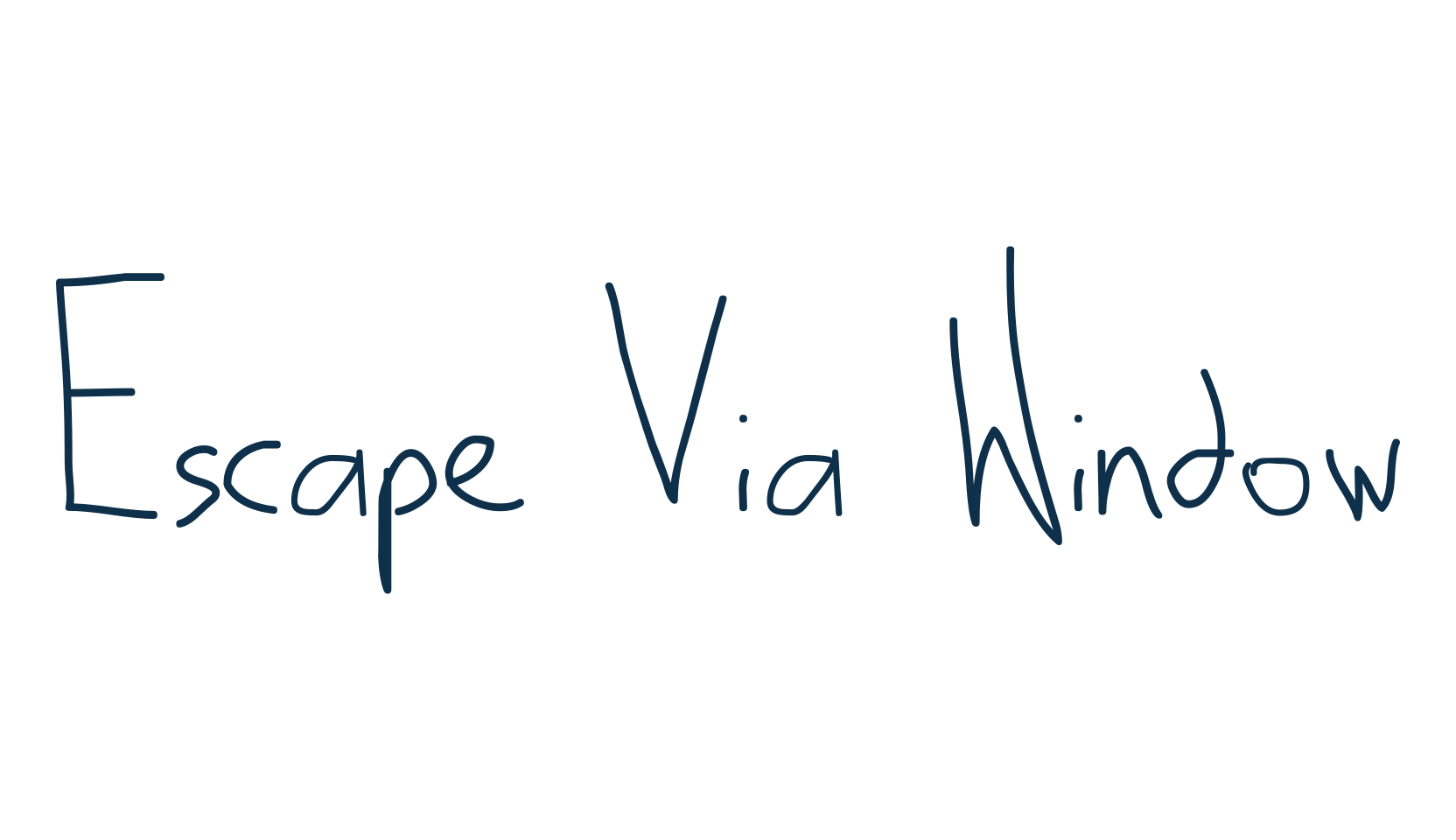 Escape Via Window, script handwritten fancy decorative calligraphy font preview