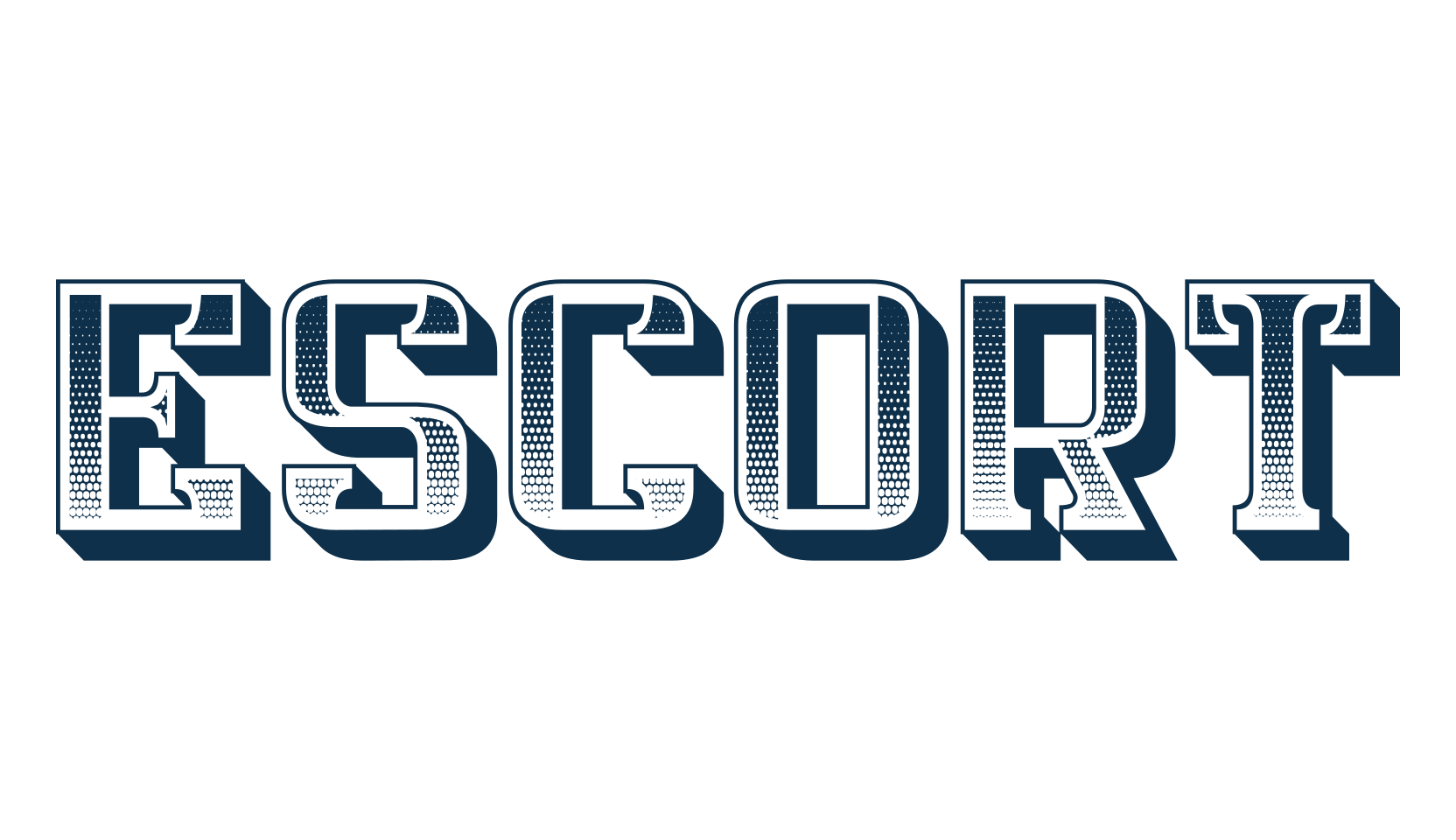 Escort, fancy retro decorative font preview
