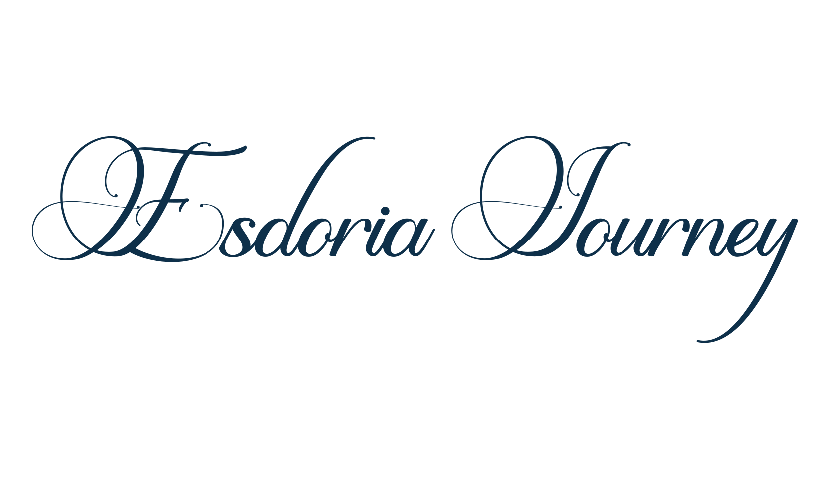 Esdoria Journey, script calligraphy fancy decorative font preview