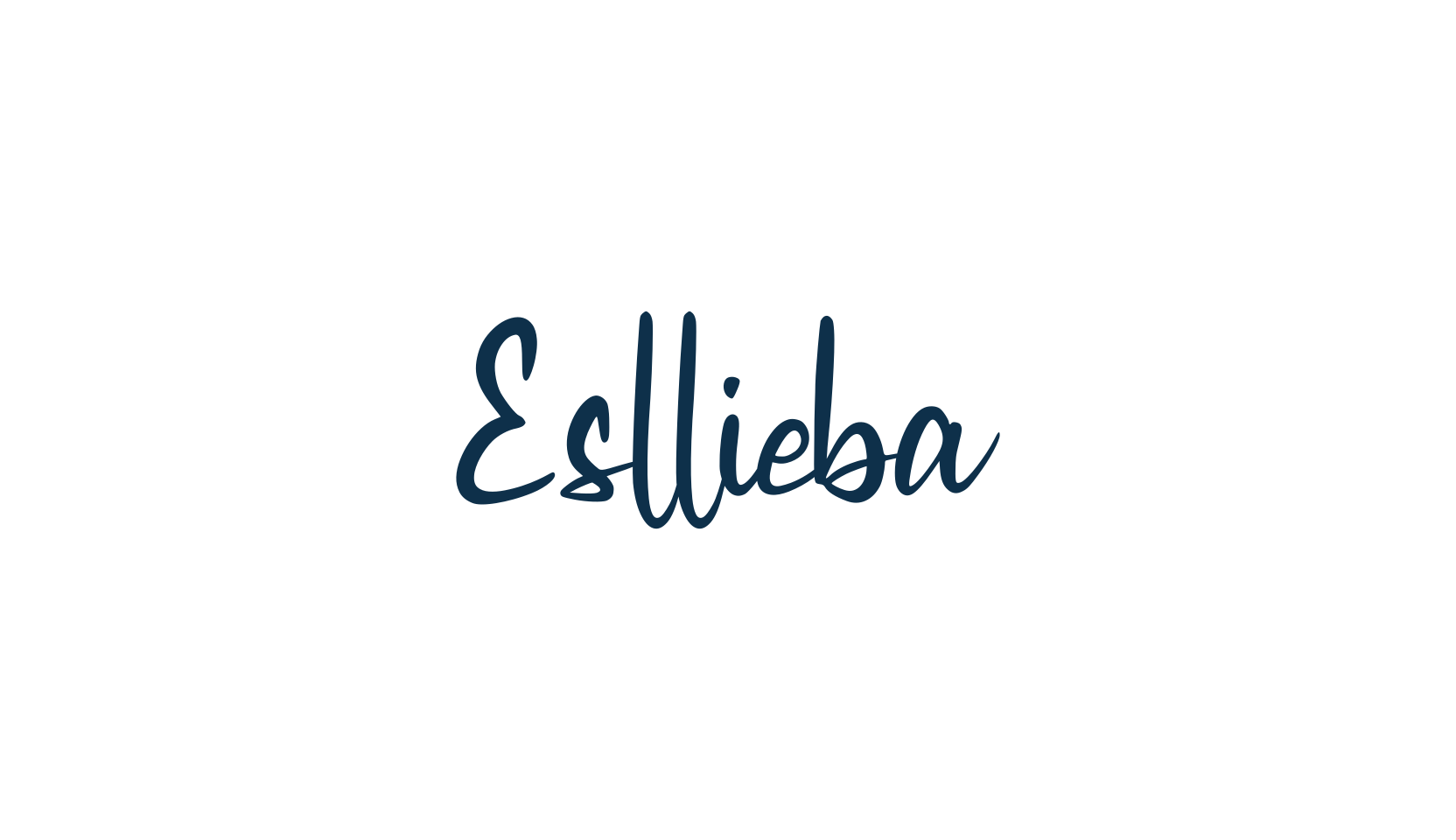 Esllieba, handwriting font preview