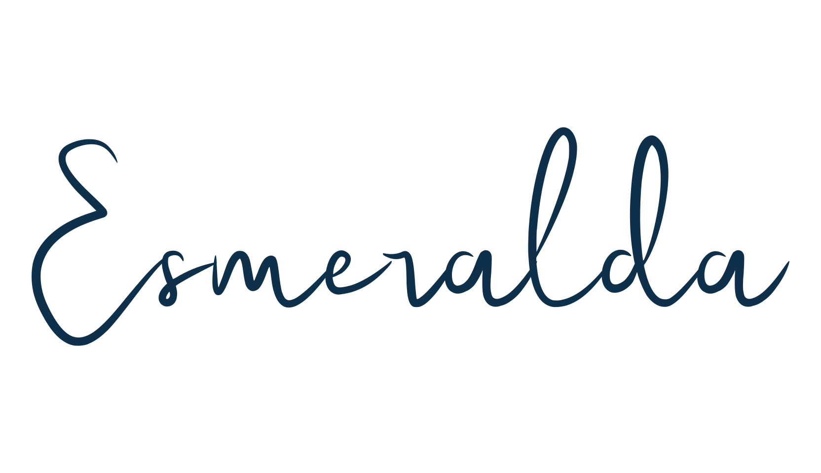 Esmeralda, script handwritten fancy decorative calligraphy font preview