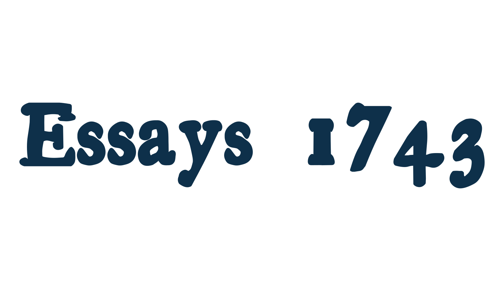 Essays 1743, eroded font preview