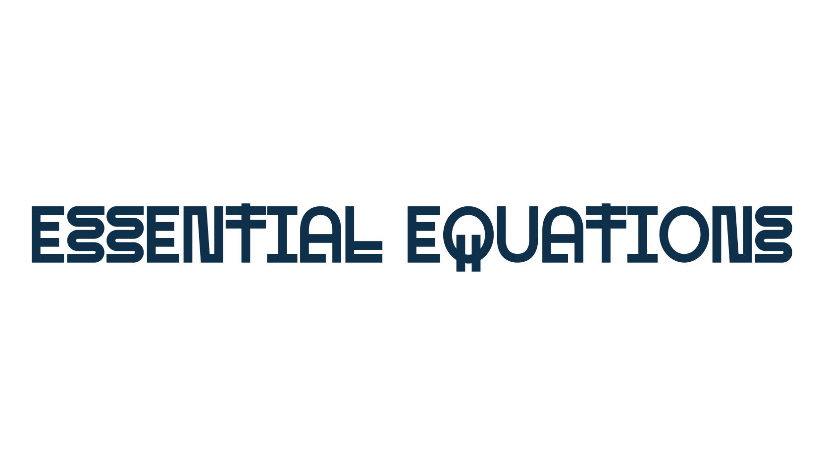 Essential Equations, fancy various decorative font preview