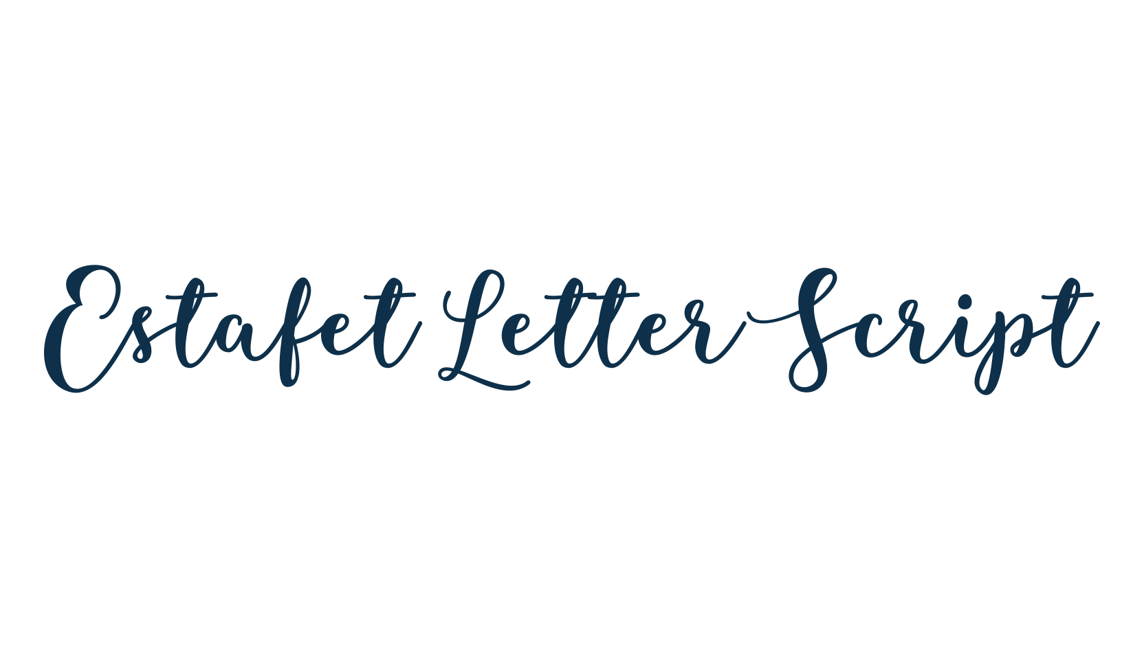 Estafet Letter Script, brush font preview
