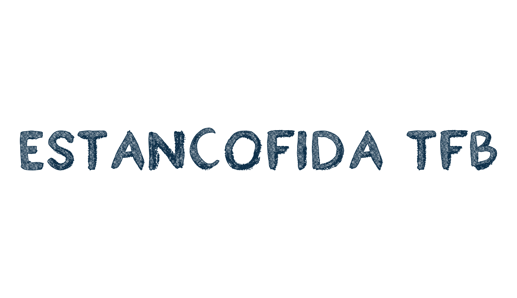 Estancofida TFB, eroded font preview