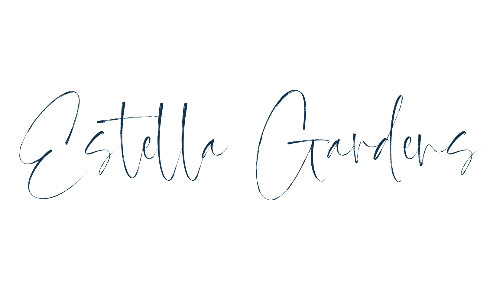 Estella Gardens, brush font preview