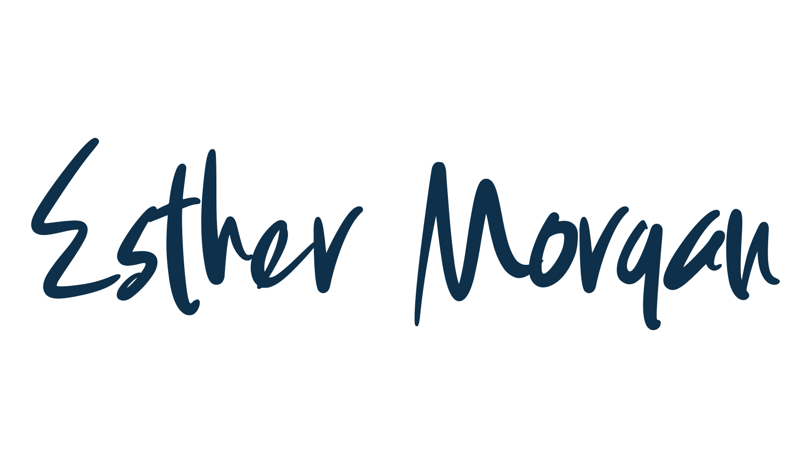 Esther Morgan, script handwritten fancy decorative calligraphy font preview