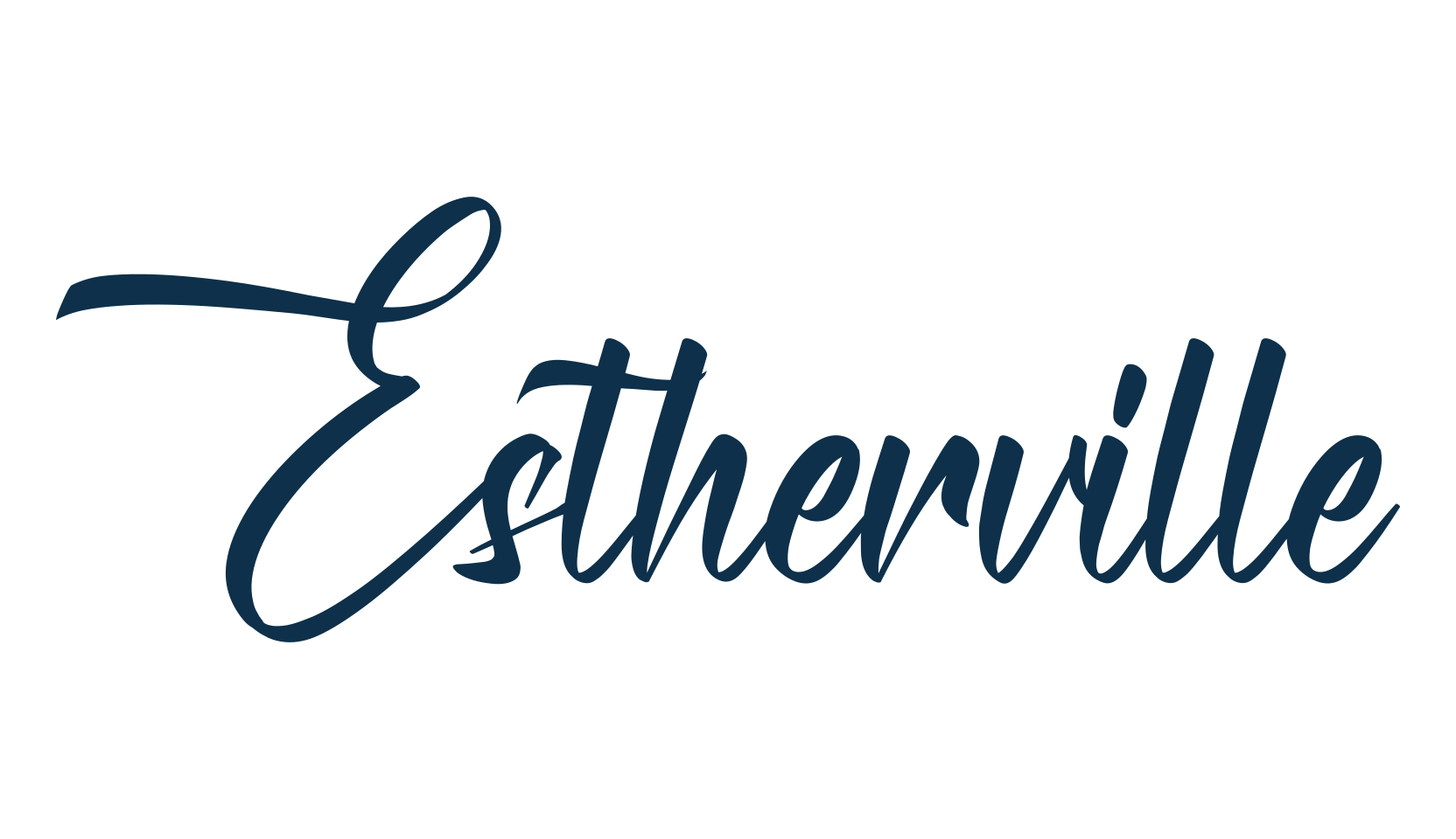 Estherville, calligraphy font preview