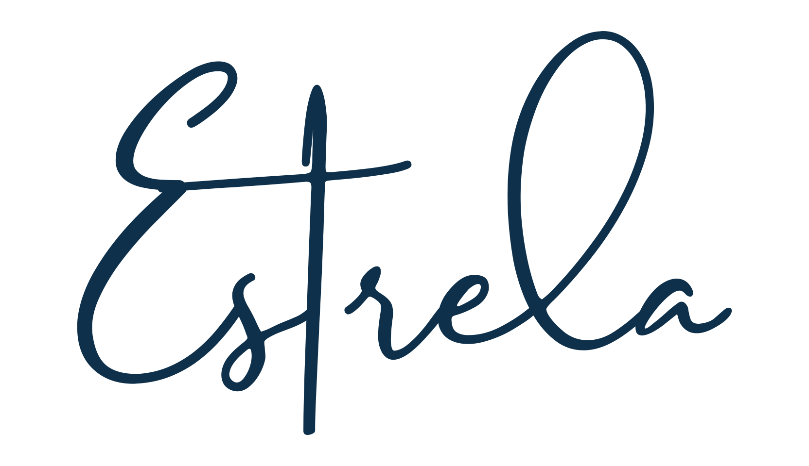 Estrela, handwriting font preview
