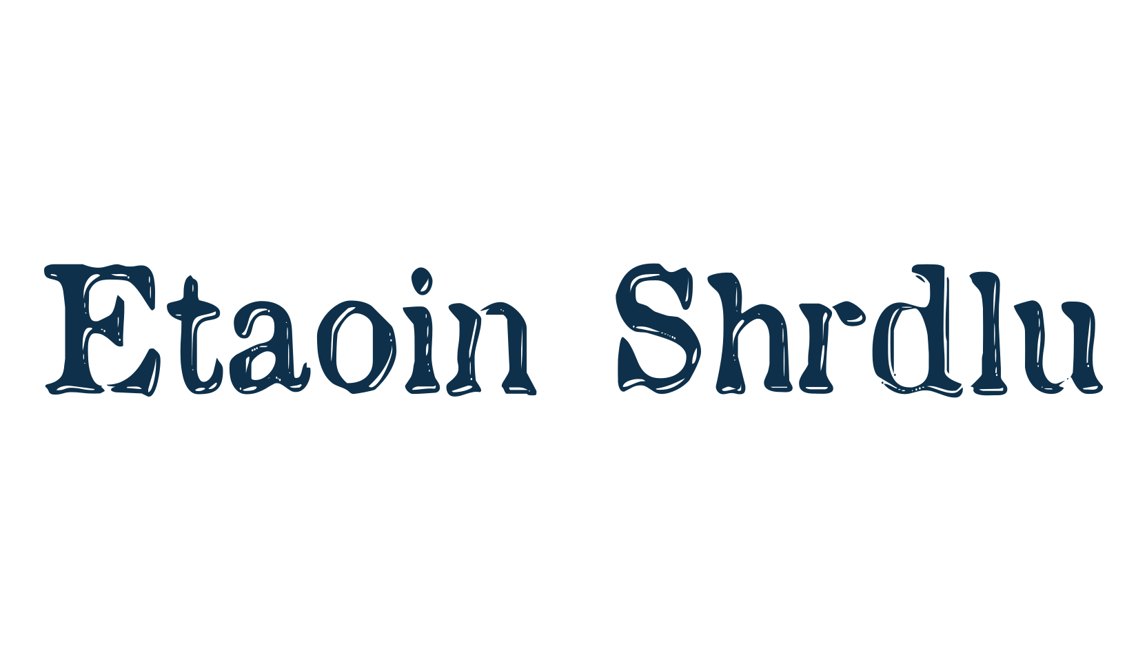 Etaoin Shrdlu, fancy eroded decorative font preview