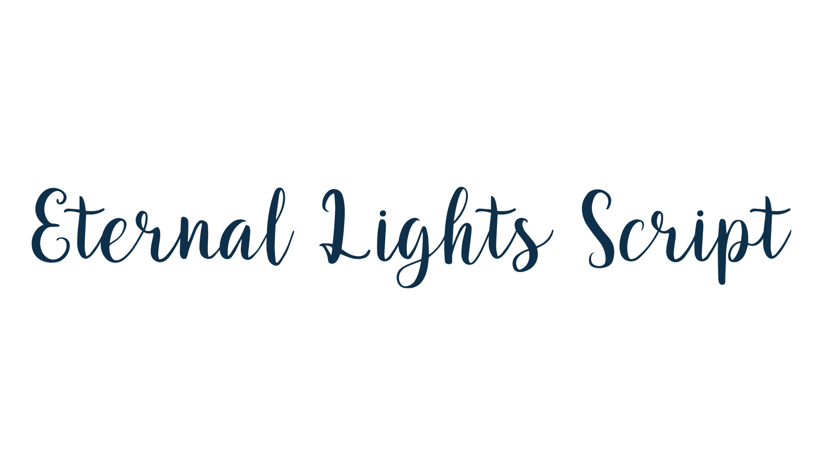 Eternal Lights Script, calligraphy font preview