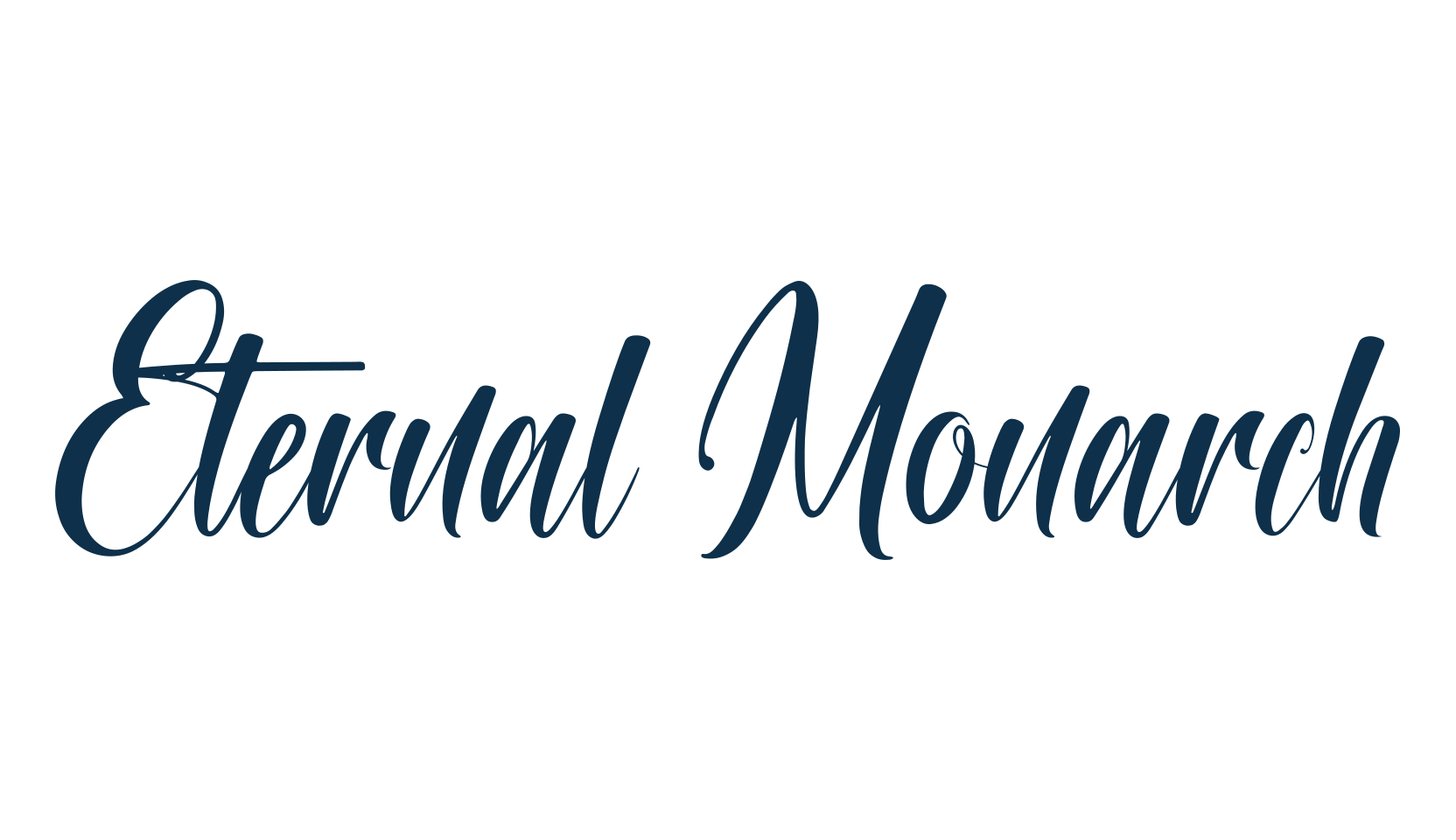 Eternal Monarch, script calligraphy fancy decorative font preview