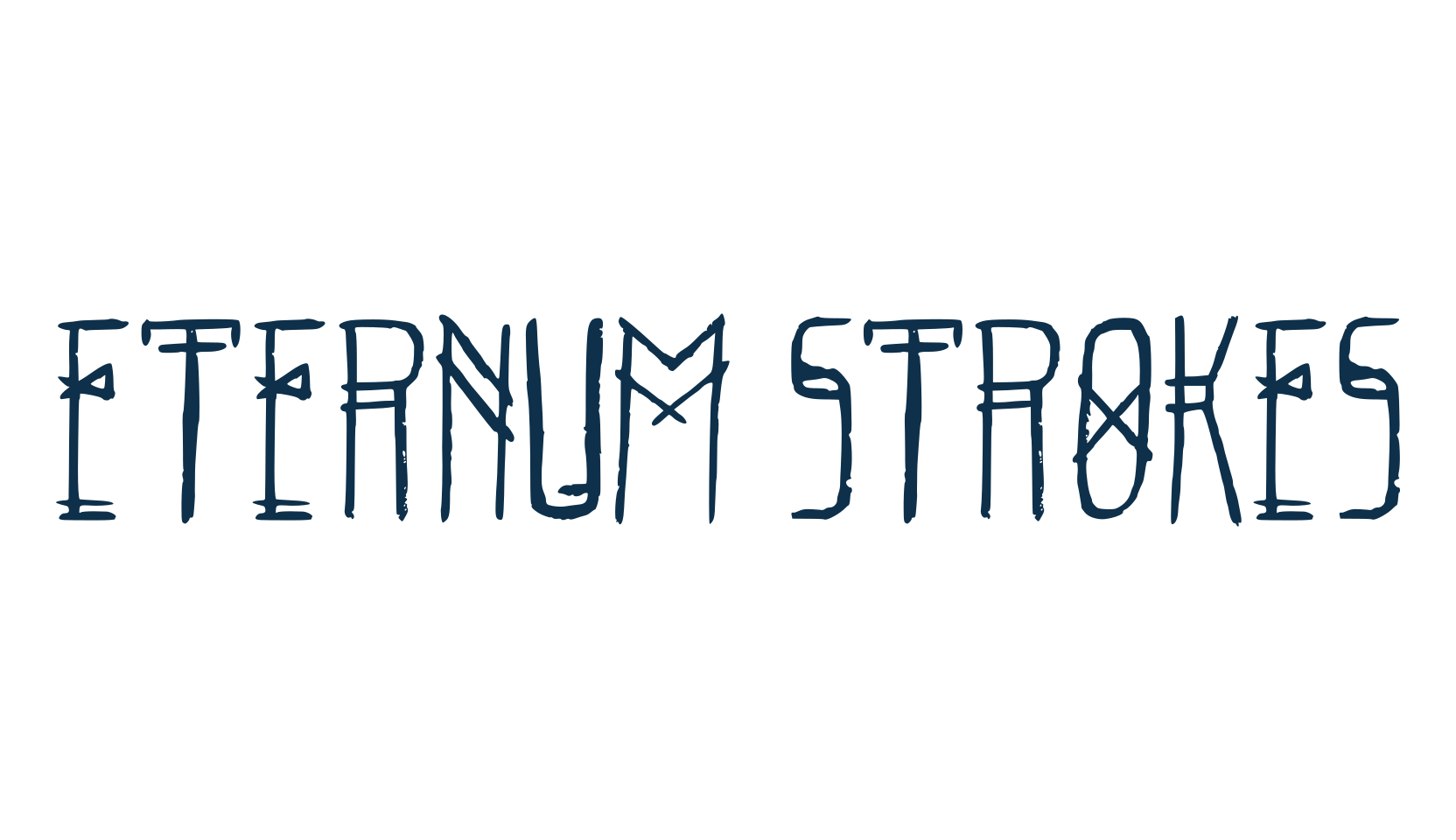 Eternum Strokes, holiday halloween fancy decorative horror font preview