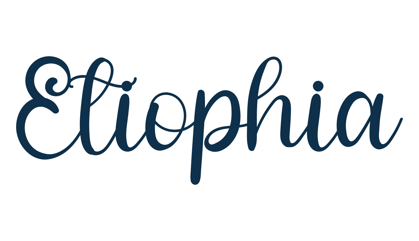 Etiophia, script calligraphy fancy decorative font preview