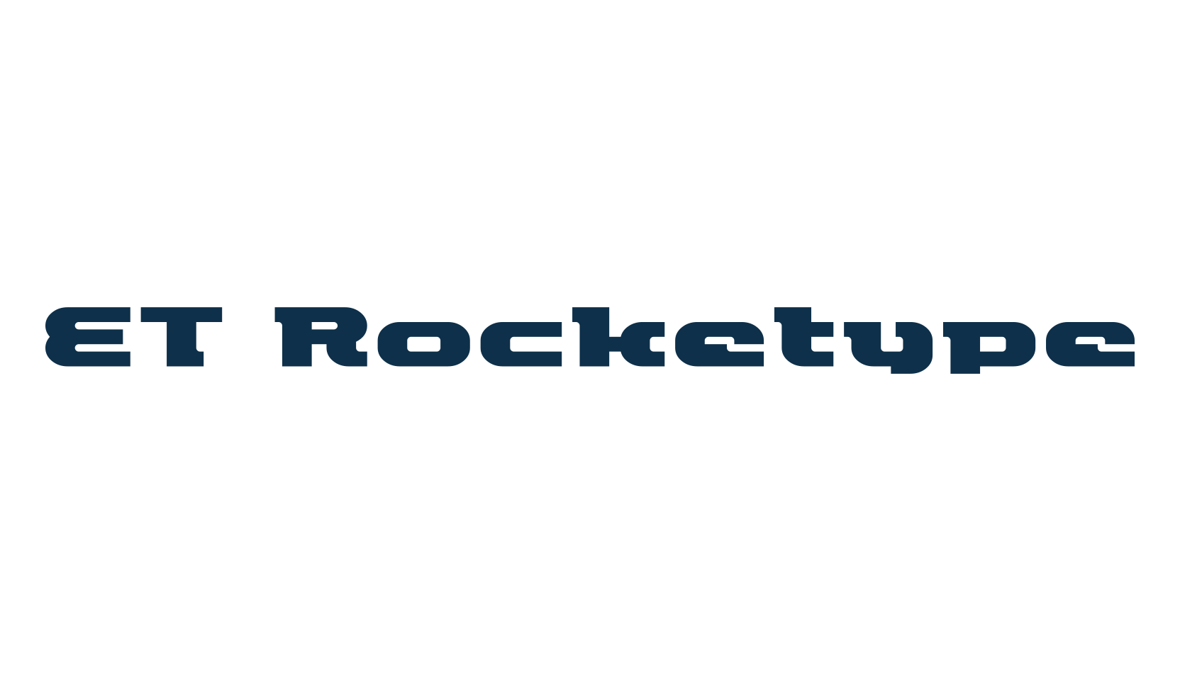 ET Rocketype, techno sci-fi font preview