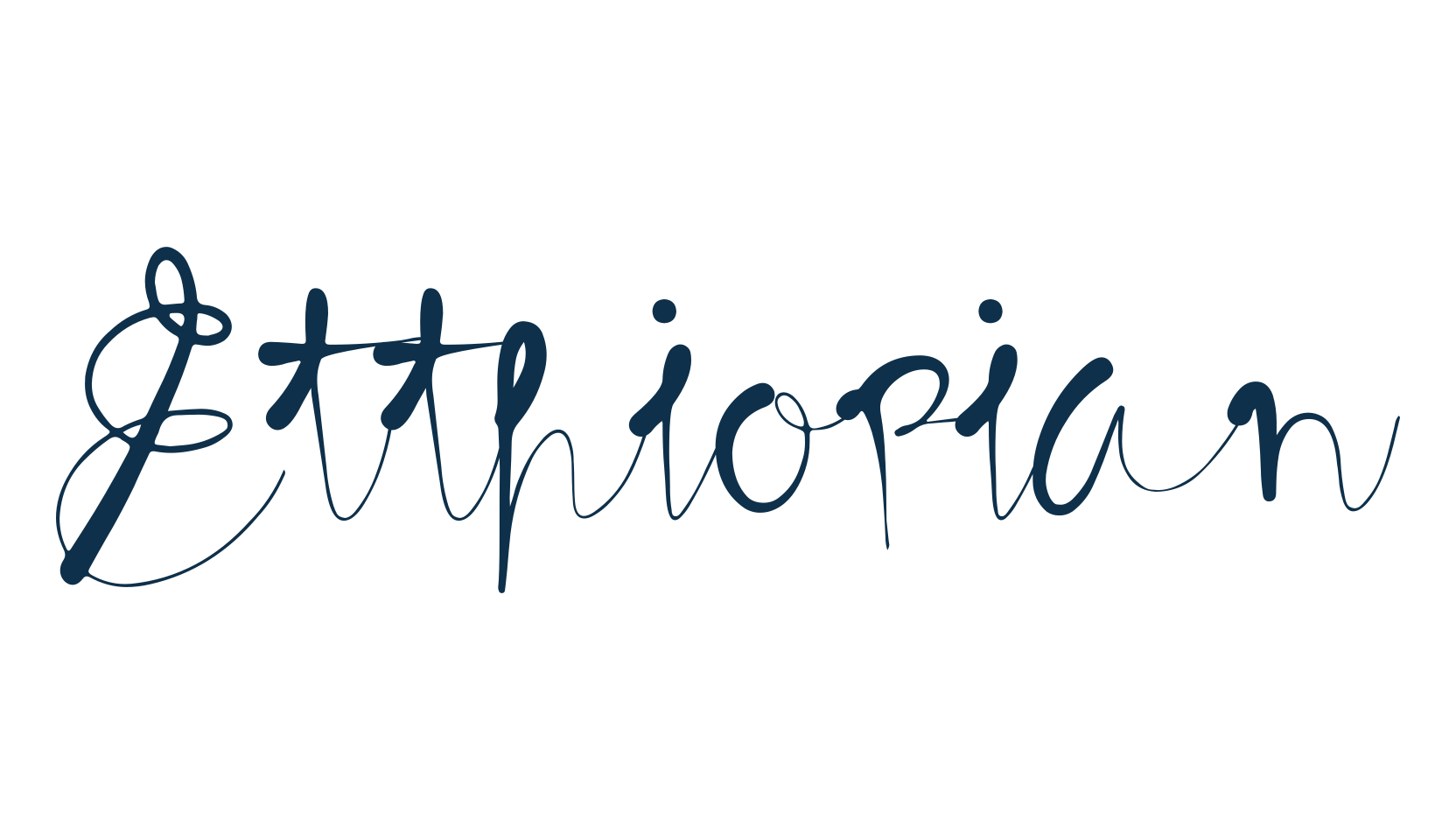 Etthiopian, script calligraphy fancy decorative font preview