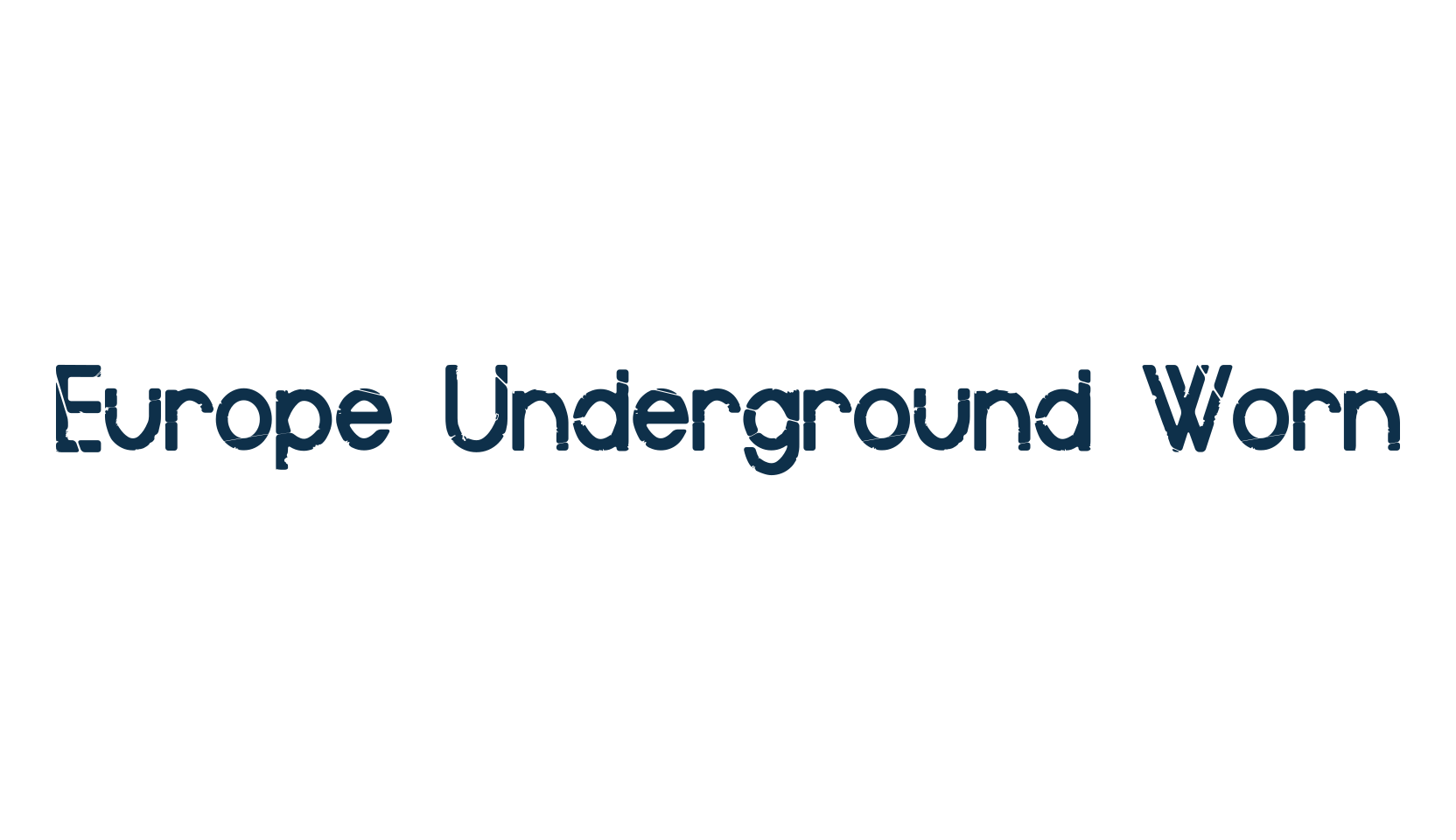 Europe Underground Worn, fancy eroded decorative font preview