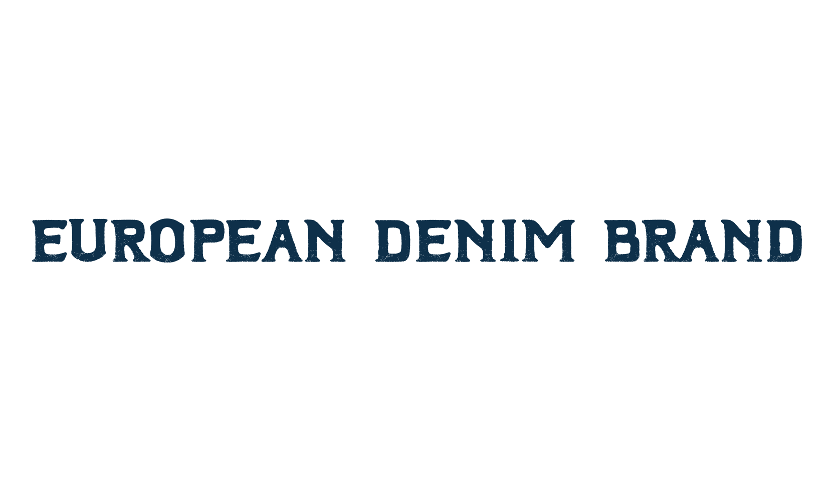 European Denim Brand, retro font preview