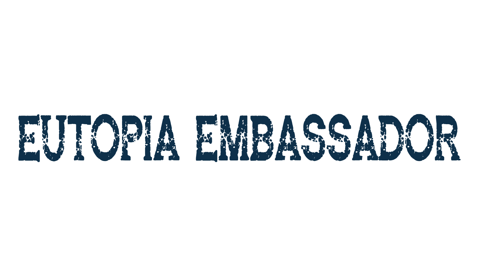 Eutopia Embassador, eroded font preview